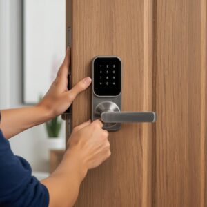 איך מתקינים מנעול חכם לדלת בלי קידוח